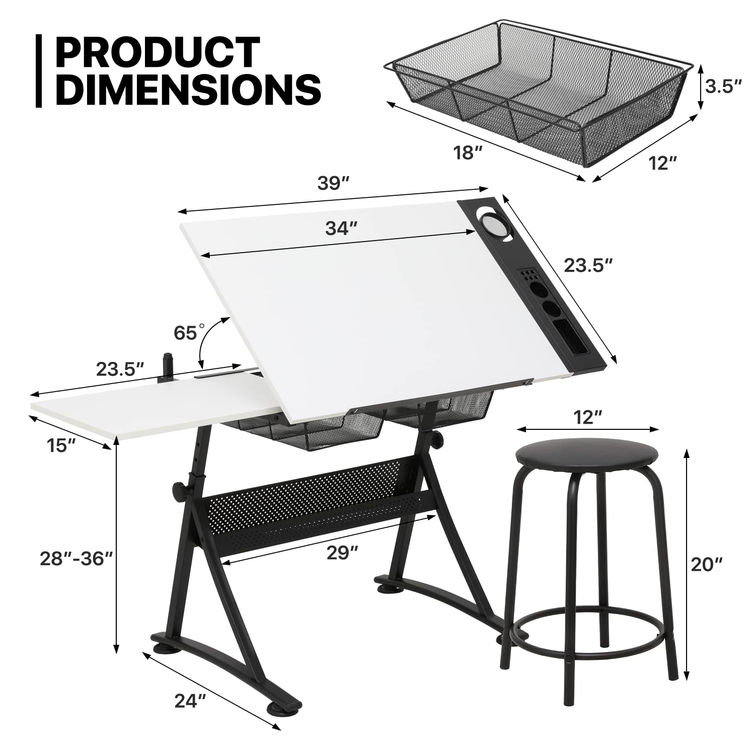 Adjustable Drafting Desk with  – обзор и цена Art & Craft Teacher
