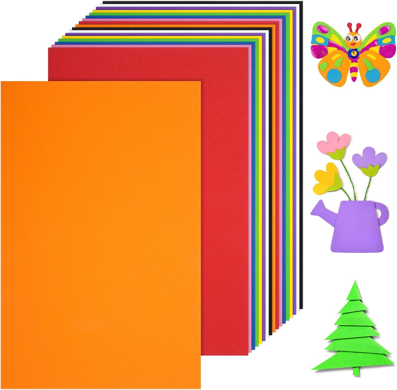 18 Sheets Foam Sheets, 9 Color – обзор и цена Art Craft In Paper