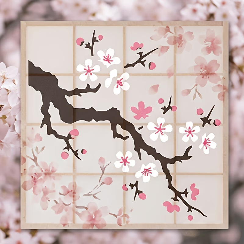 4PCS Japanese Cherry Blossom S – обзор и цена Art Craft Template