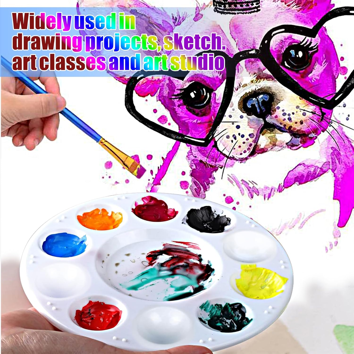 22pcs Paint Palettes Plastic T – обзор и цена Art Craft Class
