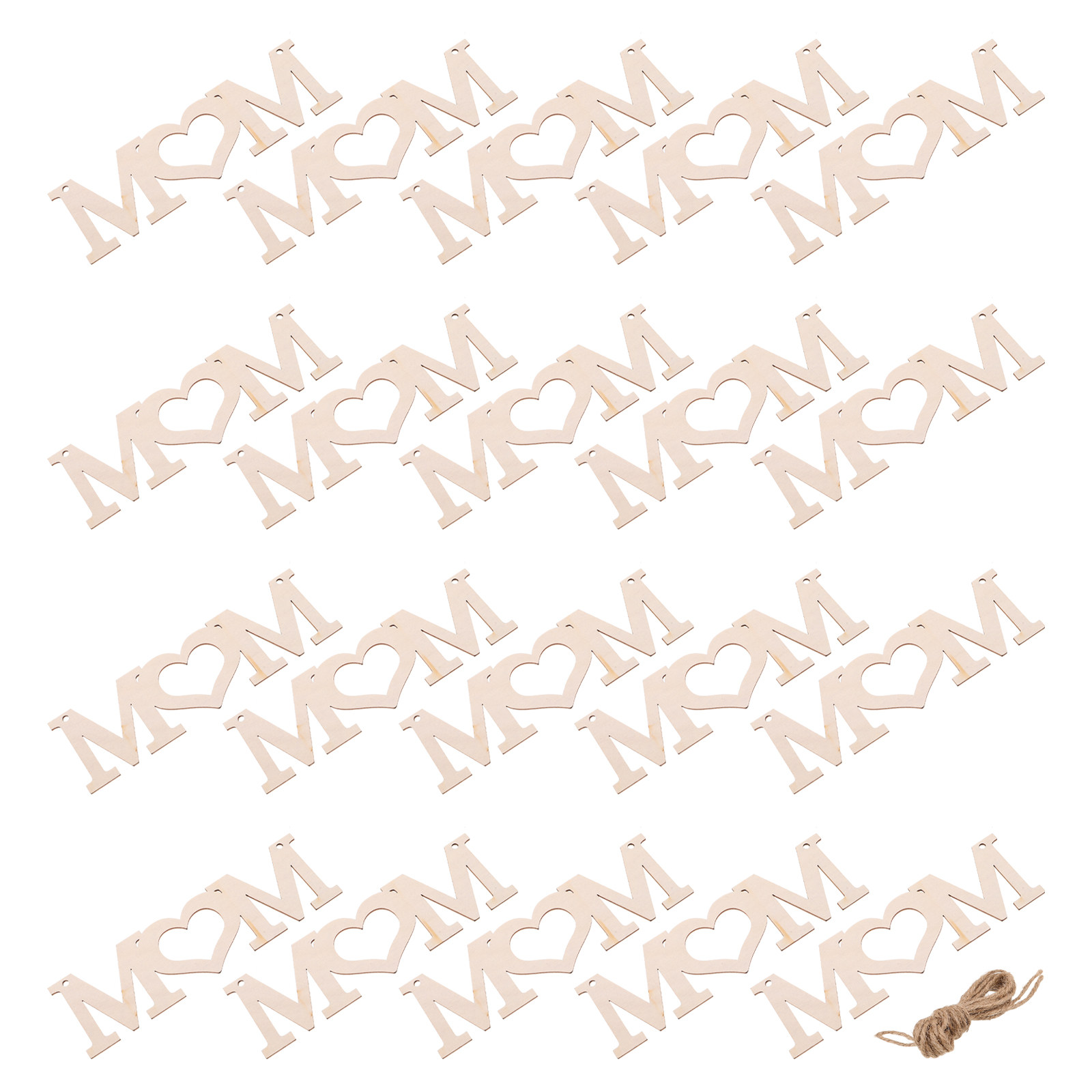 20Pcs Mom Letter Wooden Cutout – обзор и цена Art Craft Mother'S Day