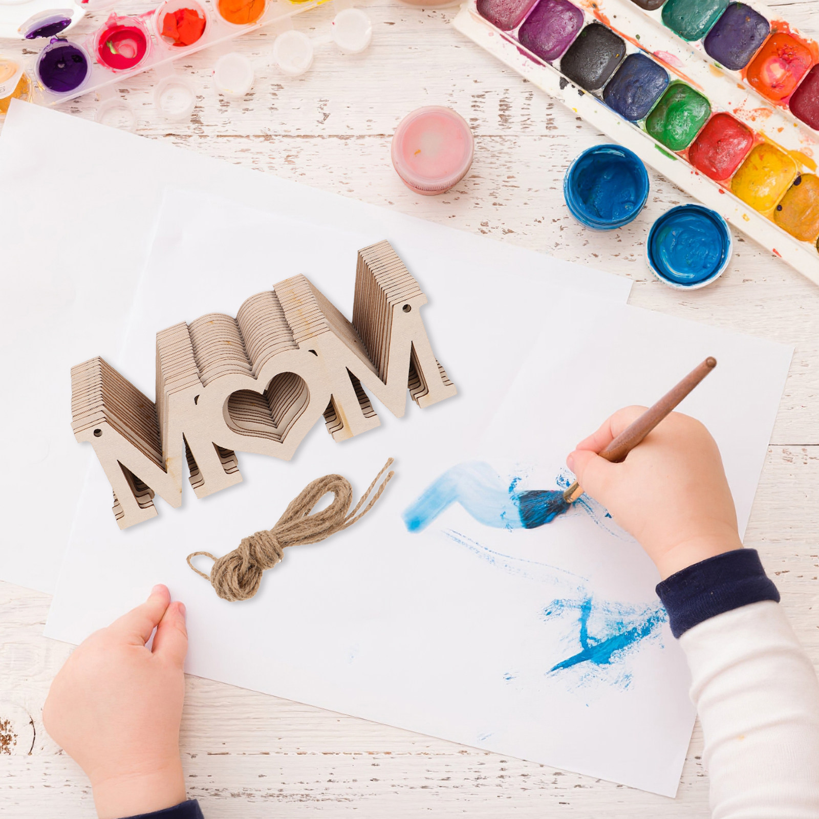 20Pcs Mom Letter Wooden Cutout – обзор и цена Art Craft Mother'S Day