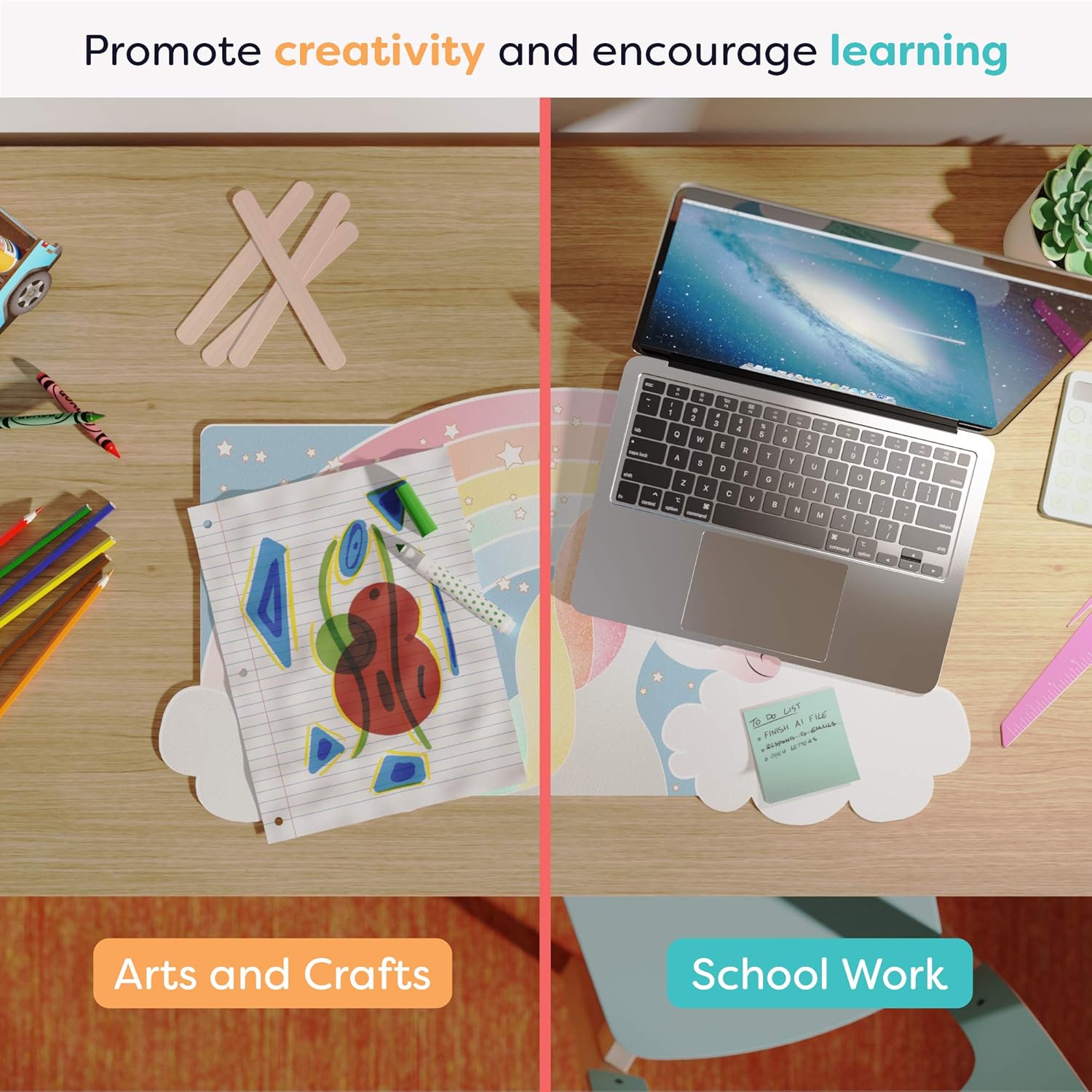 Unicorn Kids Desk Mat for Scho – обзор и цена Art Craft Unicorn