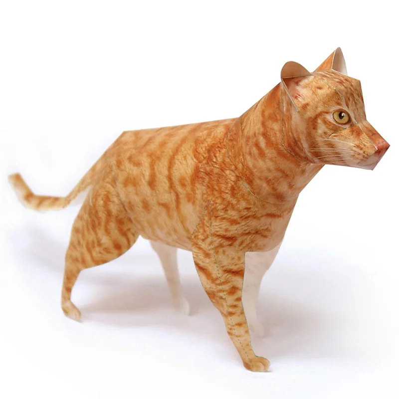 Ocicat Cat Orange Tabby Origam – обзор и цена Art Craft With Cardboard