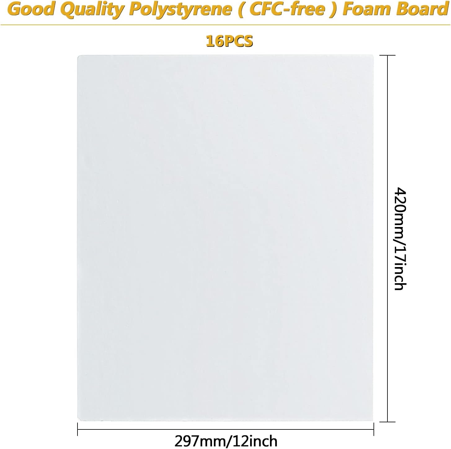 16 Pack White Foam Board 16.5x – обзор и цена Art Craft Display