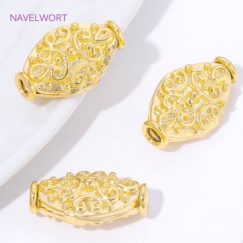 18K Gold Plated Oval Loose Bea – обзор и цена Art Craft Making