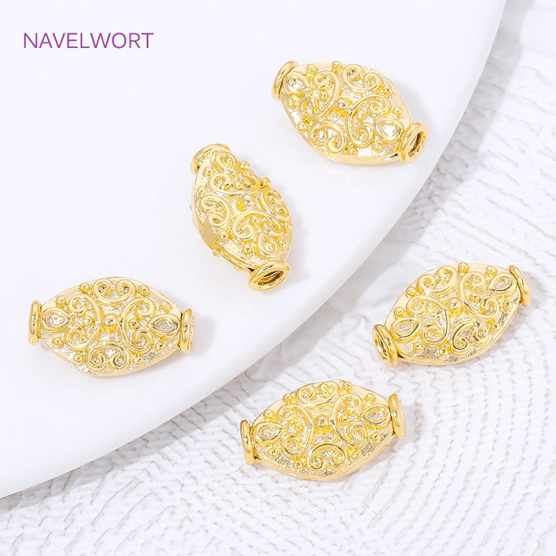 18K Gold Plated Oval Loose Bea – обзор и цена Art Craft Making